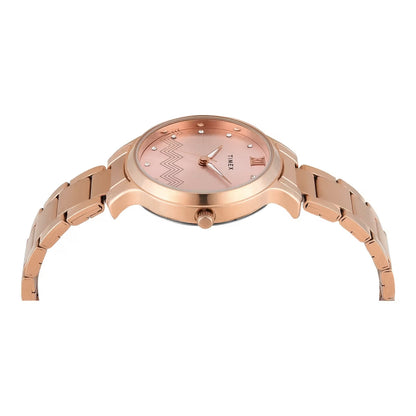 Timex Classics Rose Gold Dial Analog Stainless Steel Women Watch TWTL12311
