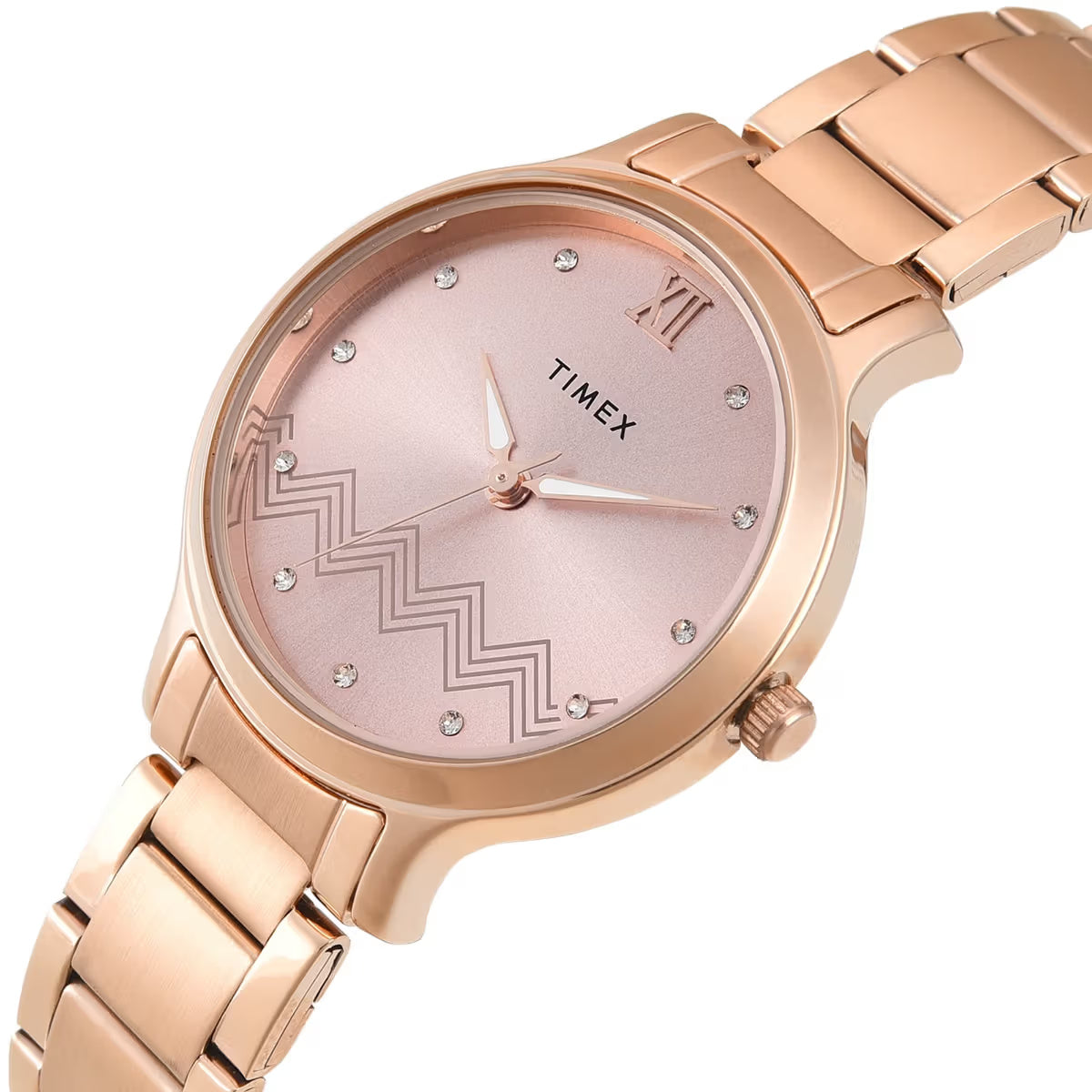 Timex Classics Rose Gold Dial Analog Stainless Steel Women Watch TWTL12311
