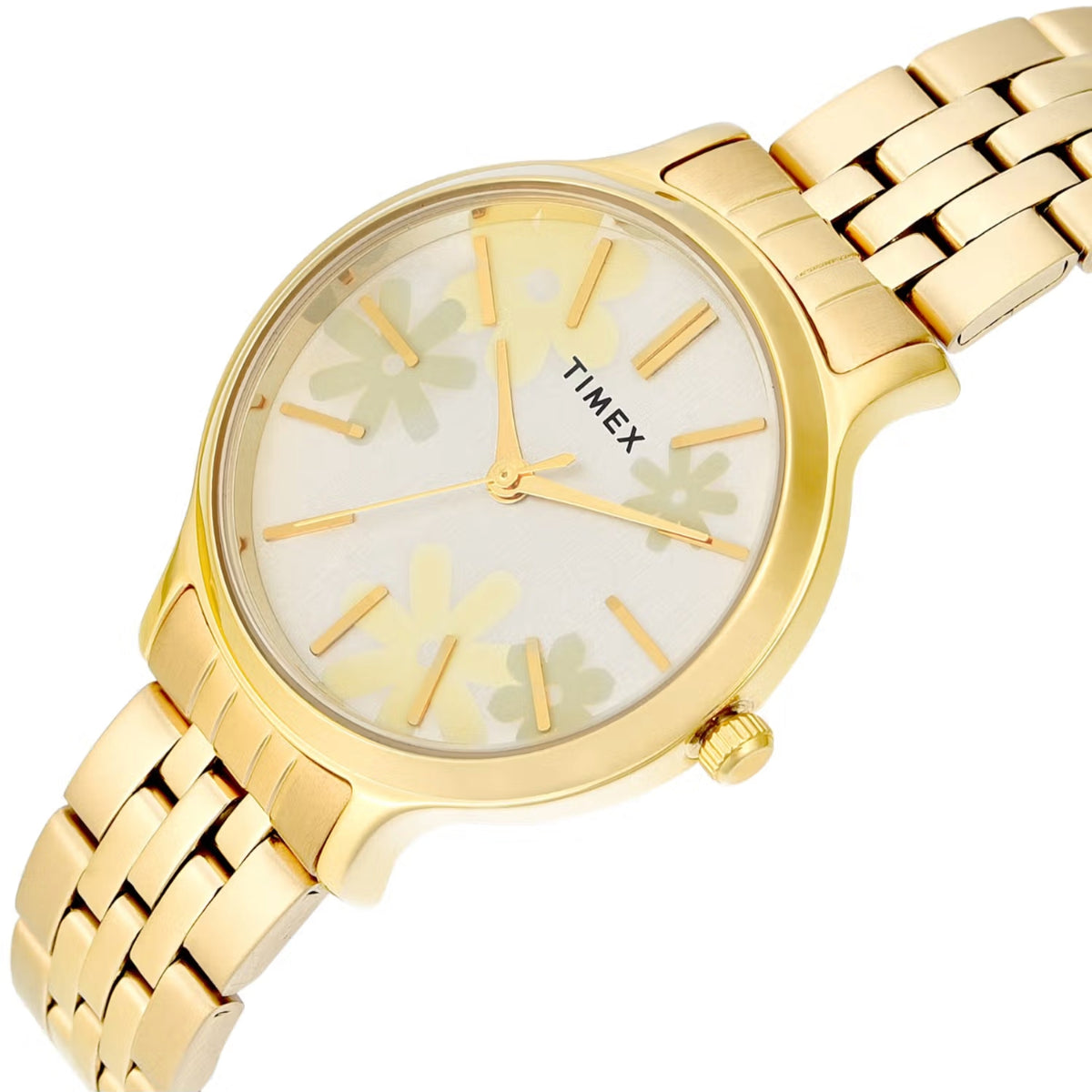 Timex Quartz Champagne Round Dial Analog Women's Watch TWTL12313
