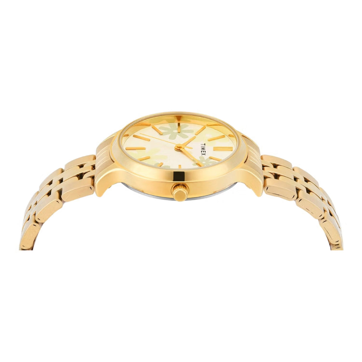 Timex Quartz Champagne Round Dial Analog Women's Watch TWTL12313