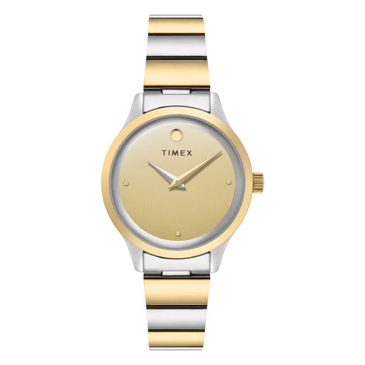 Timex Classics Quartz Champagne Dial Analog Women Watch TWTL13701