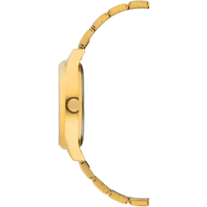 Gold watch on a white background