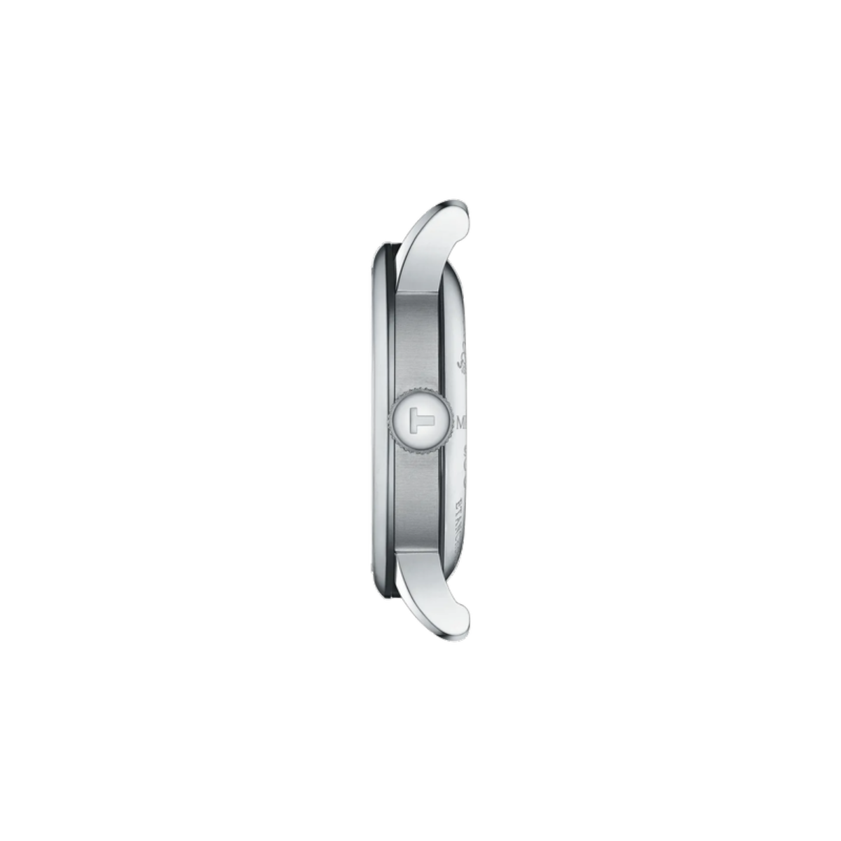 Silver smartwatch on a white background