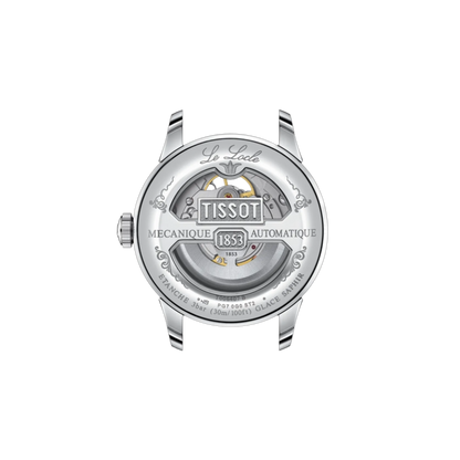 Tissot watch with visible brand logo on a white background