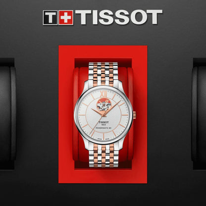 Tissot Tradition Powermatic 80 Open Heart Men Watch - T0639072203801
