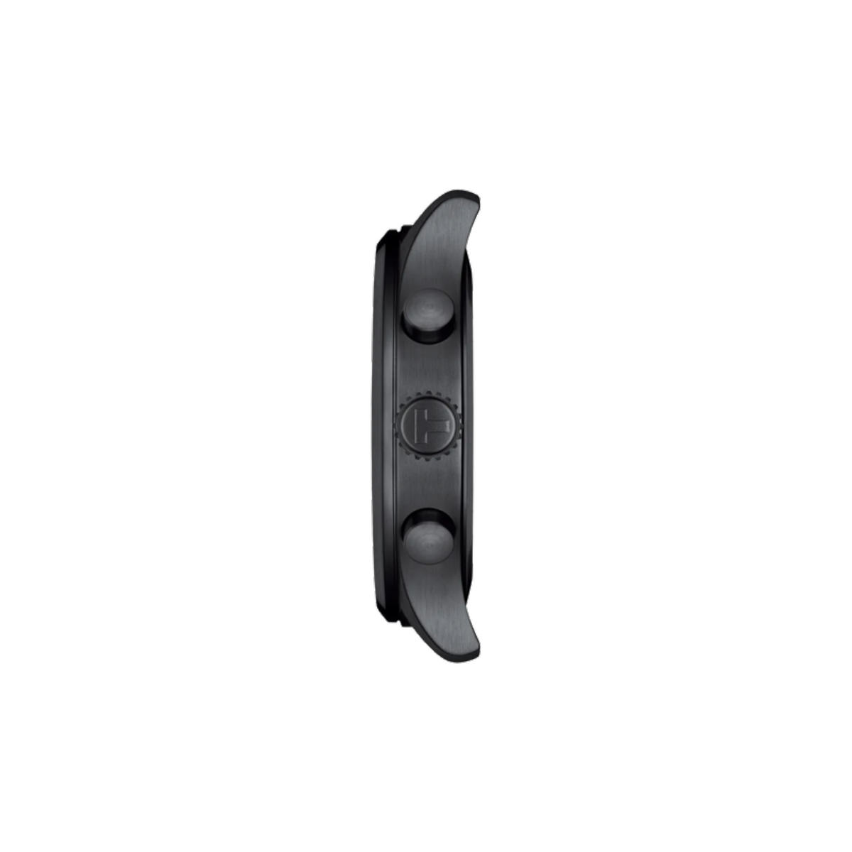 Black watch strap on a white background