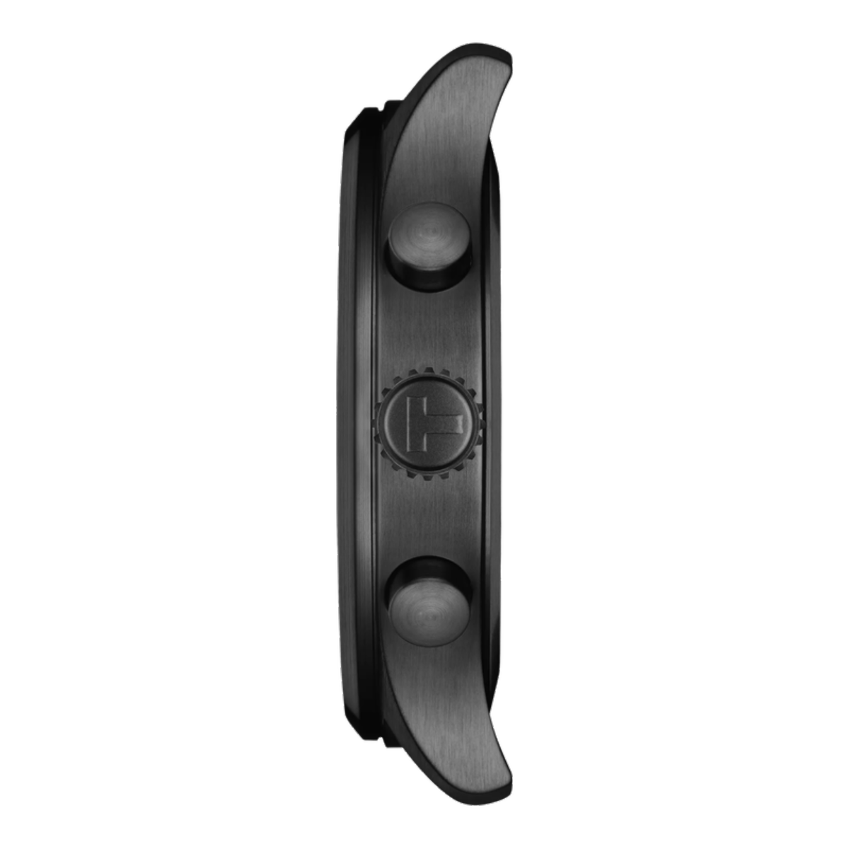 Black watch strap on a white background
