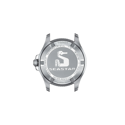 Tissot Seastar watch face on a white background