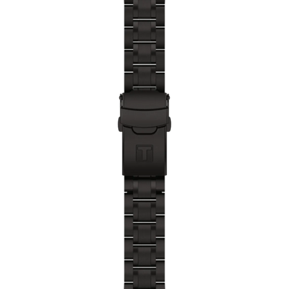 Black watch strap on a white background