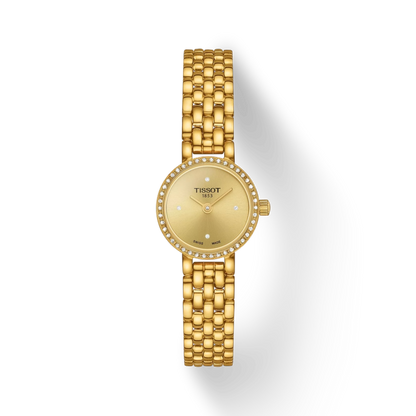 Gold Tissot watch on a white background