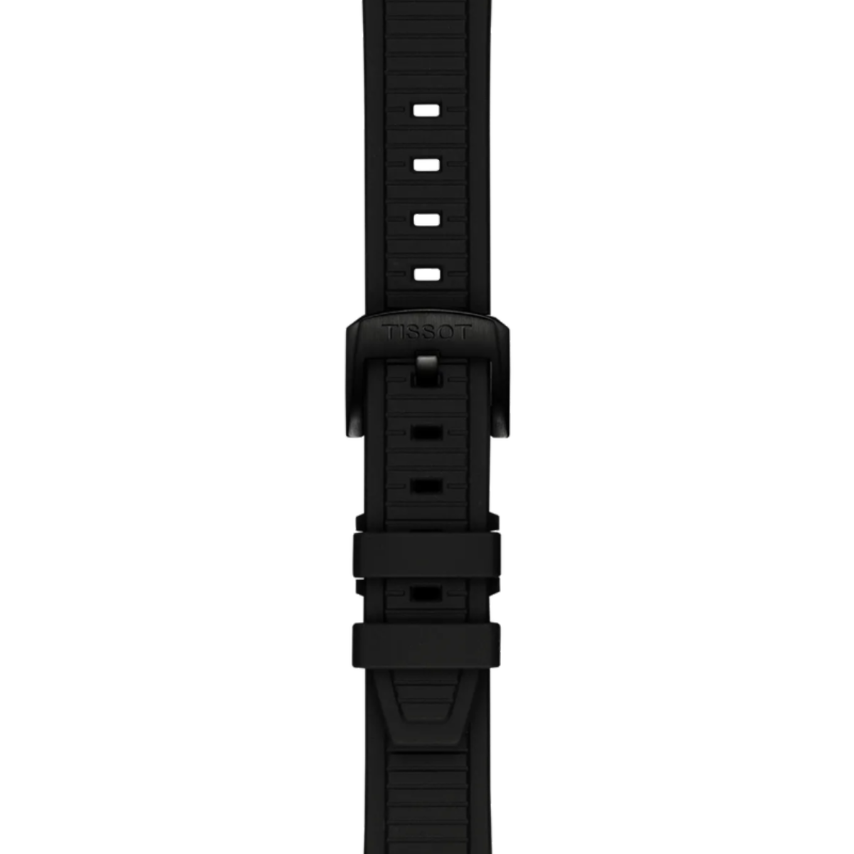 Black watch strap on a white background