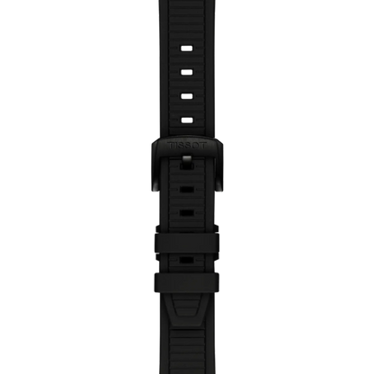 Black watch strap on a white background