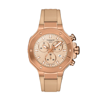 Tissot T-Race Rose Gold Dial Analog Women's Watch T1418173750100