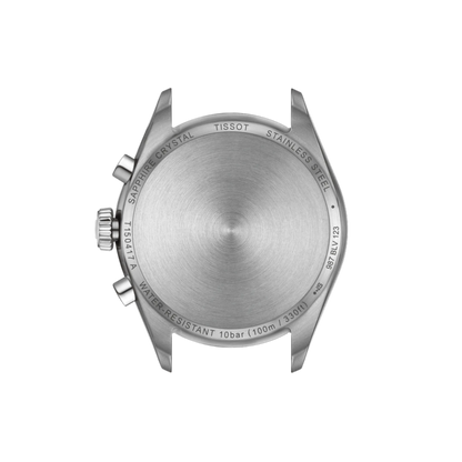 Back view of a Tissot watch case on a white background