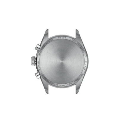 Back view of a Tissot watch case on a white background