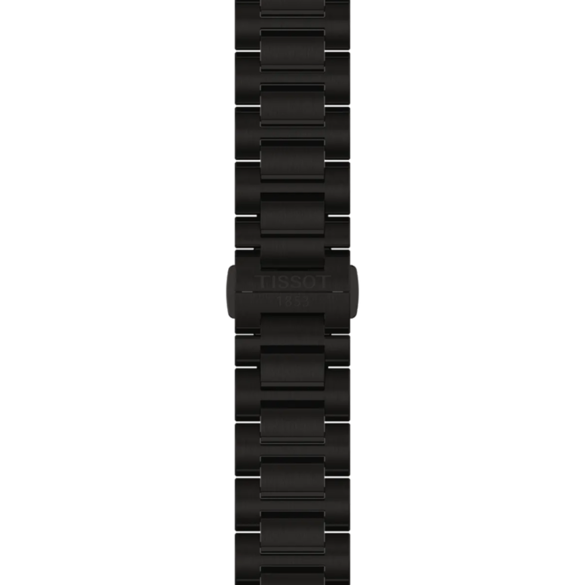 Black watch strap on a white background