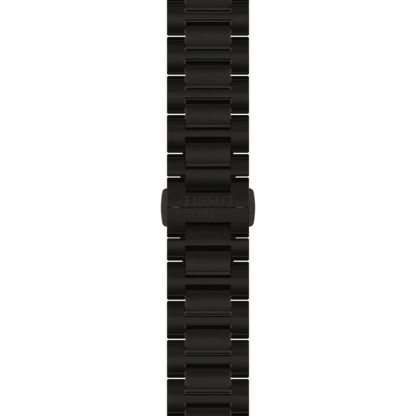 Black watch strap on a white background