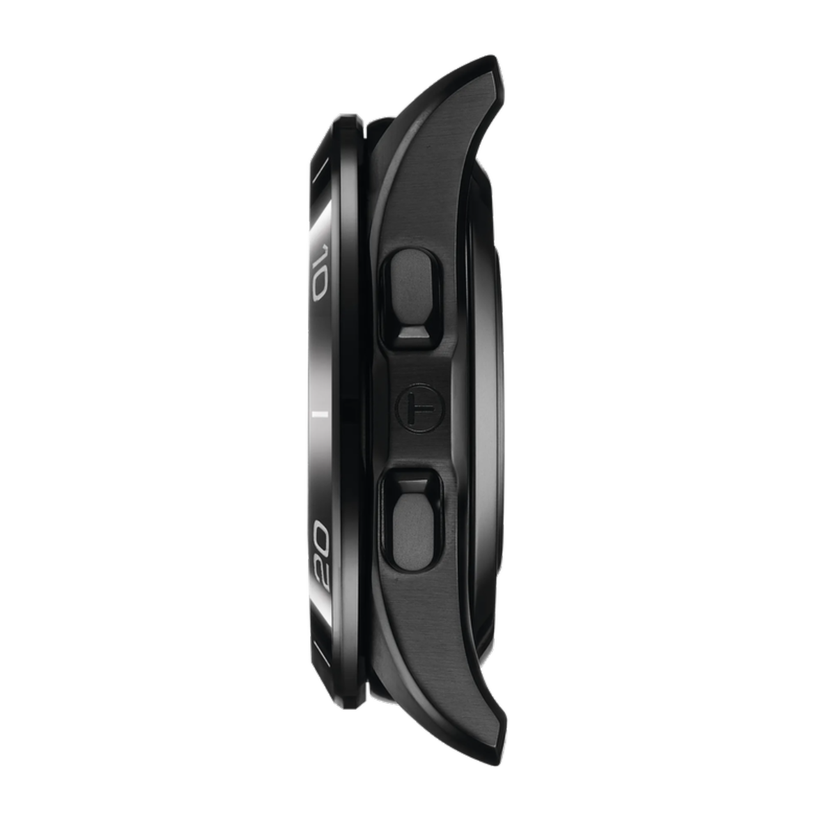 Black smartwatch on a white background