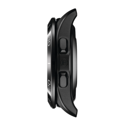 Black smartwatch on a white background