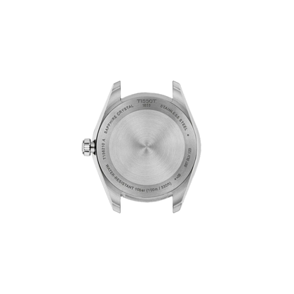 Back view of a Tissot watch on a white background