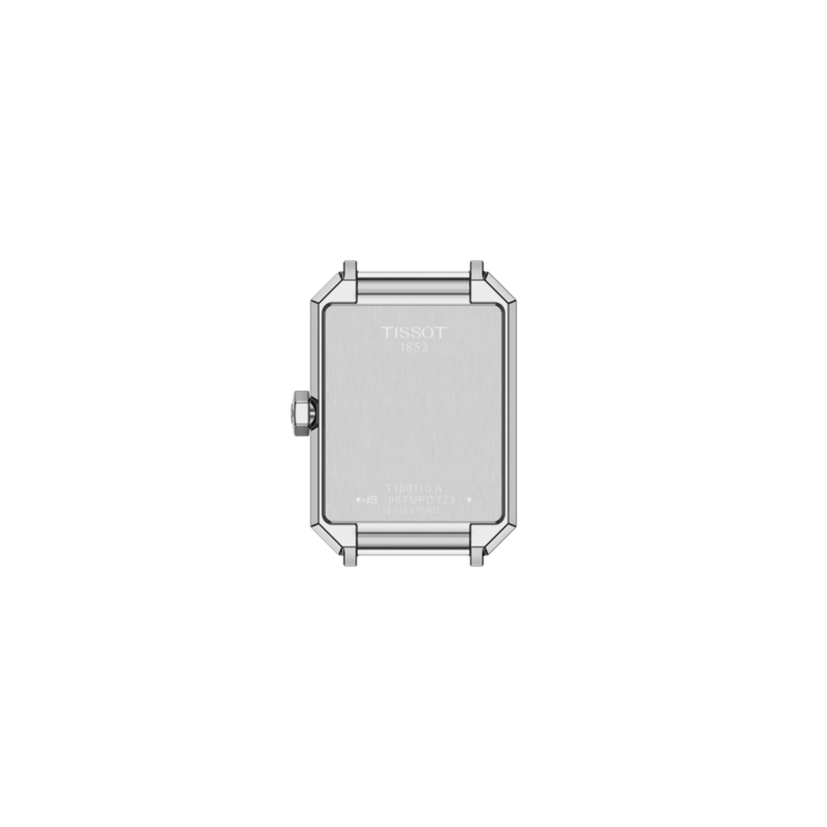 Silver Tissot watch on a white background
