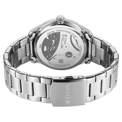 Titan Stellar Analog with Dual Moon Phase and Blue Dial Men Watch 10050SM01