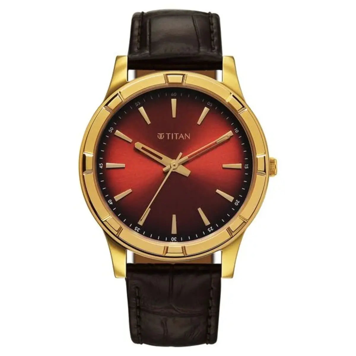 Titan Karishma Festive 3-0 Mahogany Brown Dial Analog Men's Watch 10058YL01