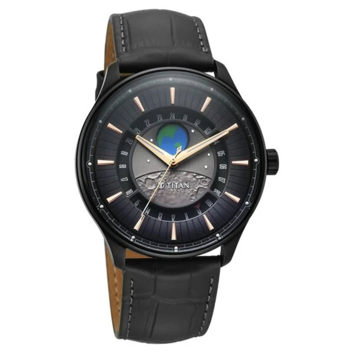 Titan Stellar Analog with Earth Disc and Gray Dial Men Watch 1890NL01