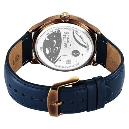 Titan Stellar Analog with Earth Disc and Blue Dial Men Watch 1890QL01
