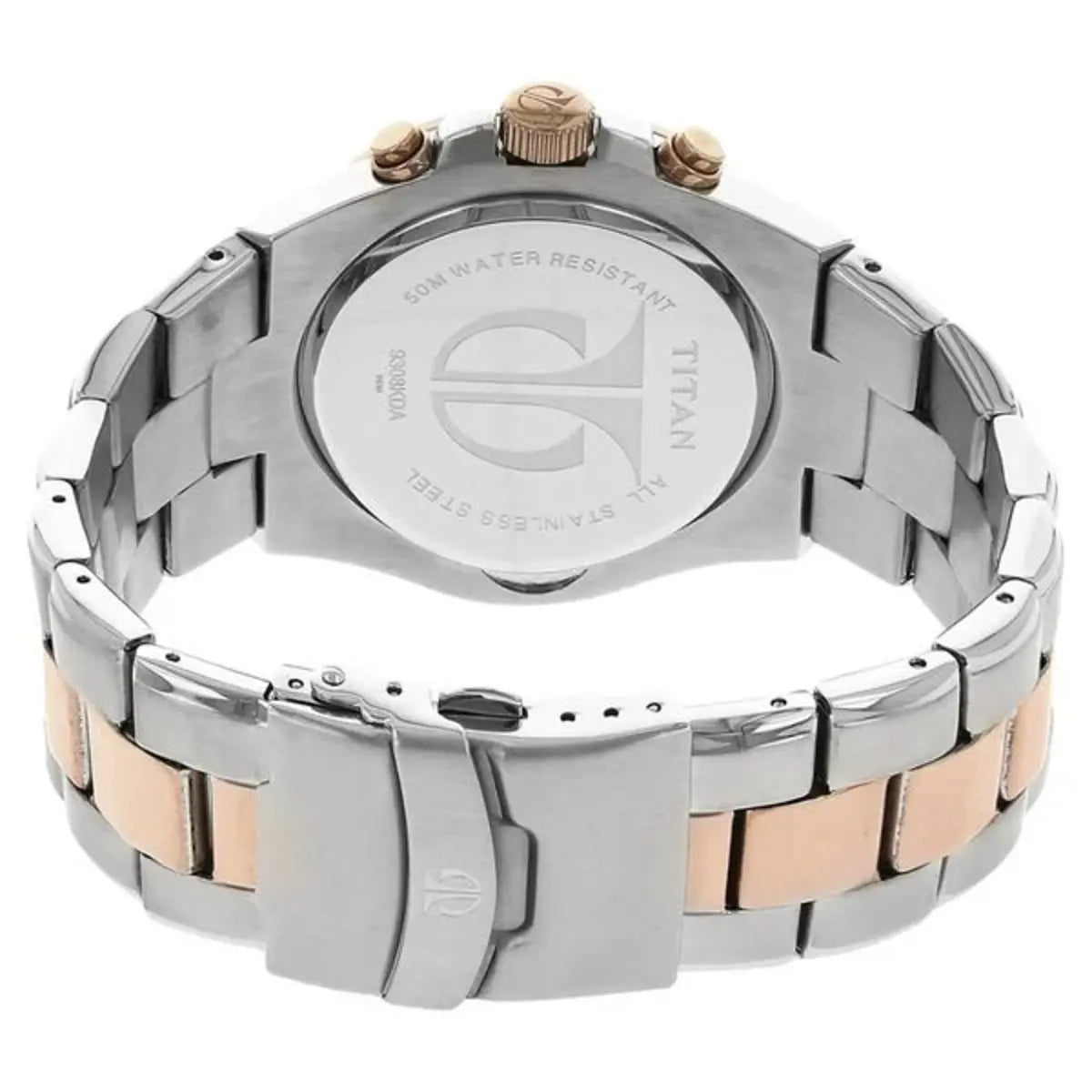 Titan Regallia Rose Gold Analog Chronograph Men's Watch NT9308KM01