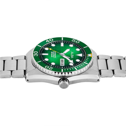 ALBA Green Dial with White Metal Strap Automatic Men's Watch - AL4437X1