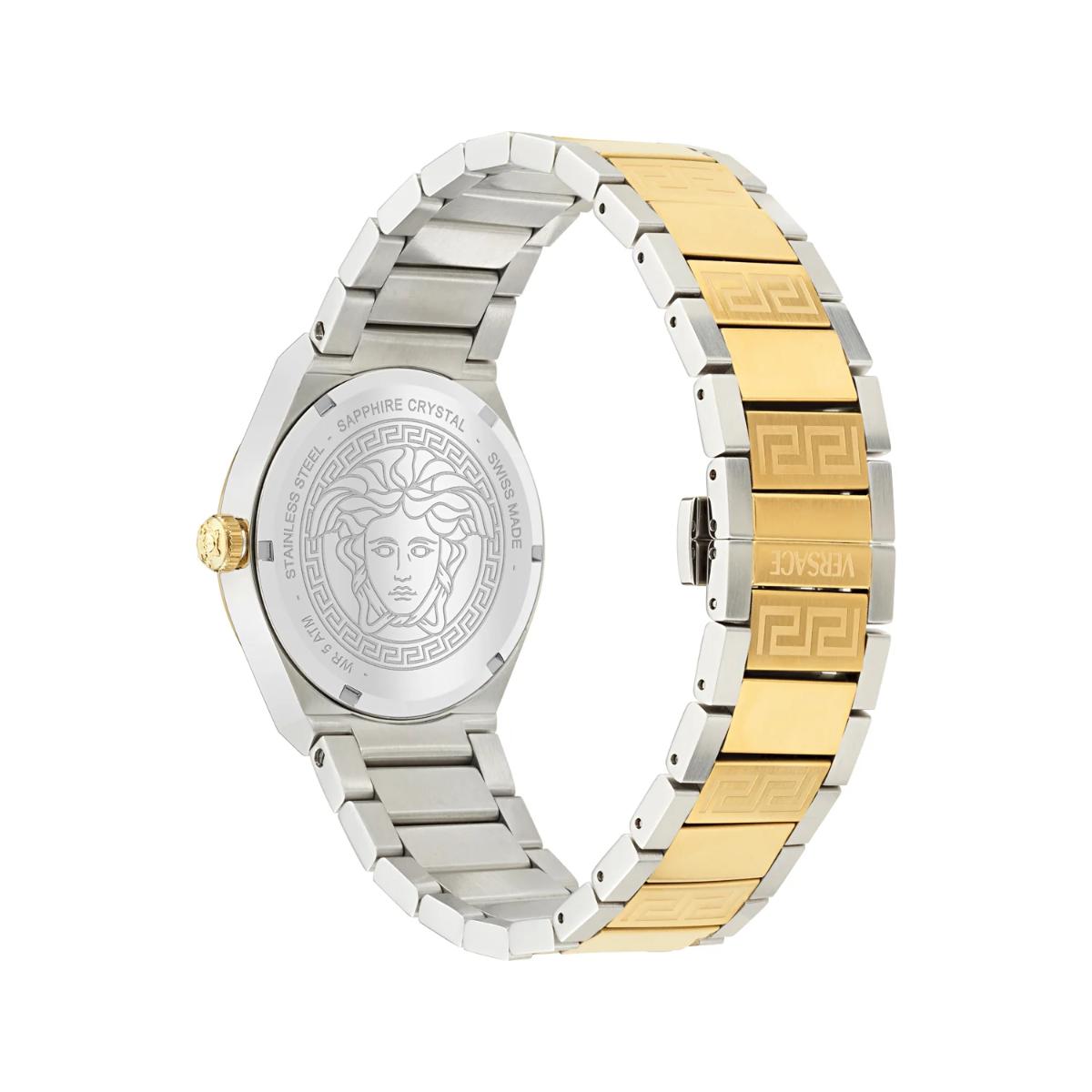 Versace V-Auria Green Dial Analog Stainless Steel Men's Watch VE0F00425