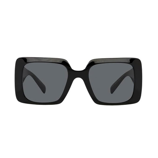 Black sunglasses with dark lenses on a white background