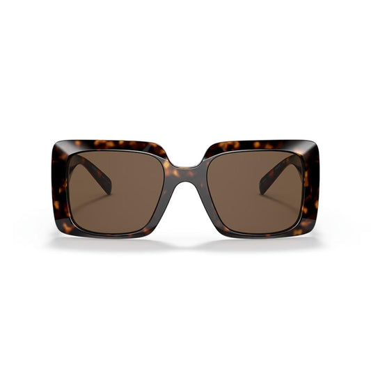 Sunglasses with tortoiseshell frame and brown lenses on a white background