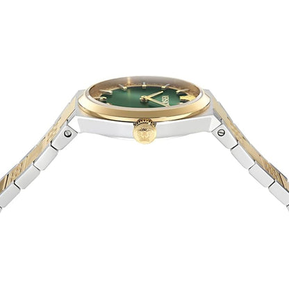 VERSACE Quartz V-Auria Green Dial Analog Women's Watch VE5E00326