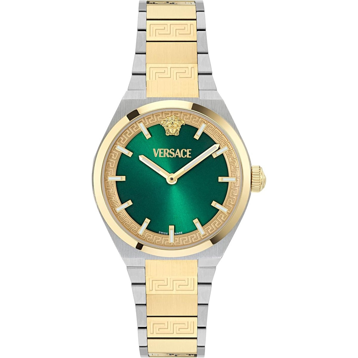 VERSACE Quartz V-Auria Green Dial Analog Women's Watch VE5E00326