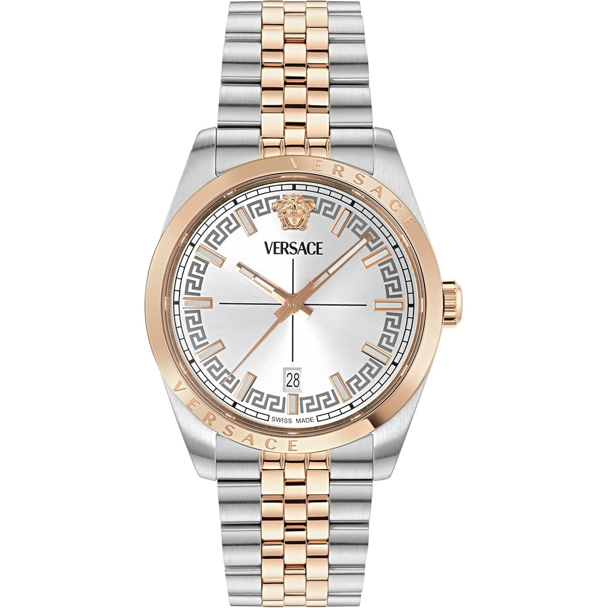 Versace Greca Sphere Silver Dial Analog Men's Watch VE5M00226
