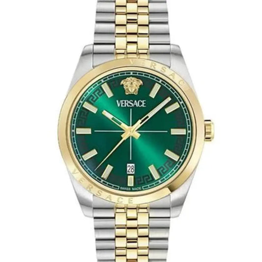 Versace Millenyium Quartz Green Dial Analog Men's Watch VE5M00526