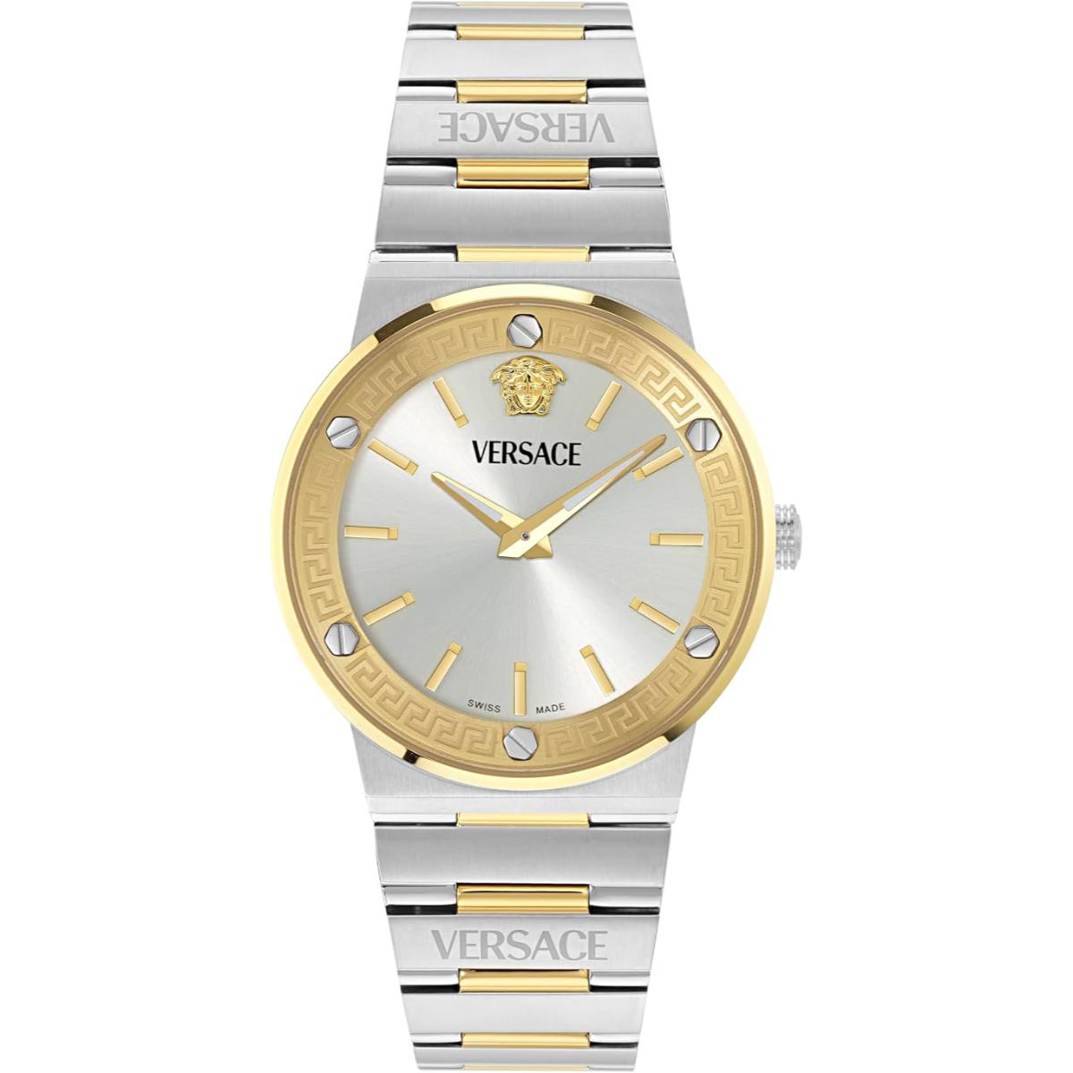 Versace Greca Logo Aereo Silver Dial Analog Men's Watch VE5Q00726