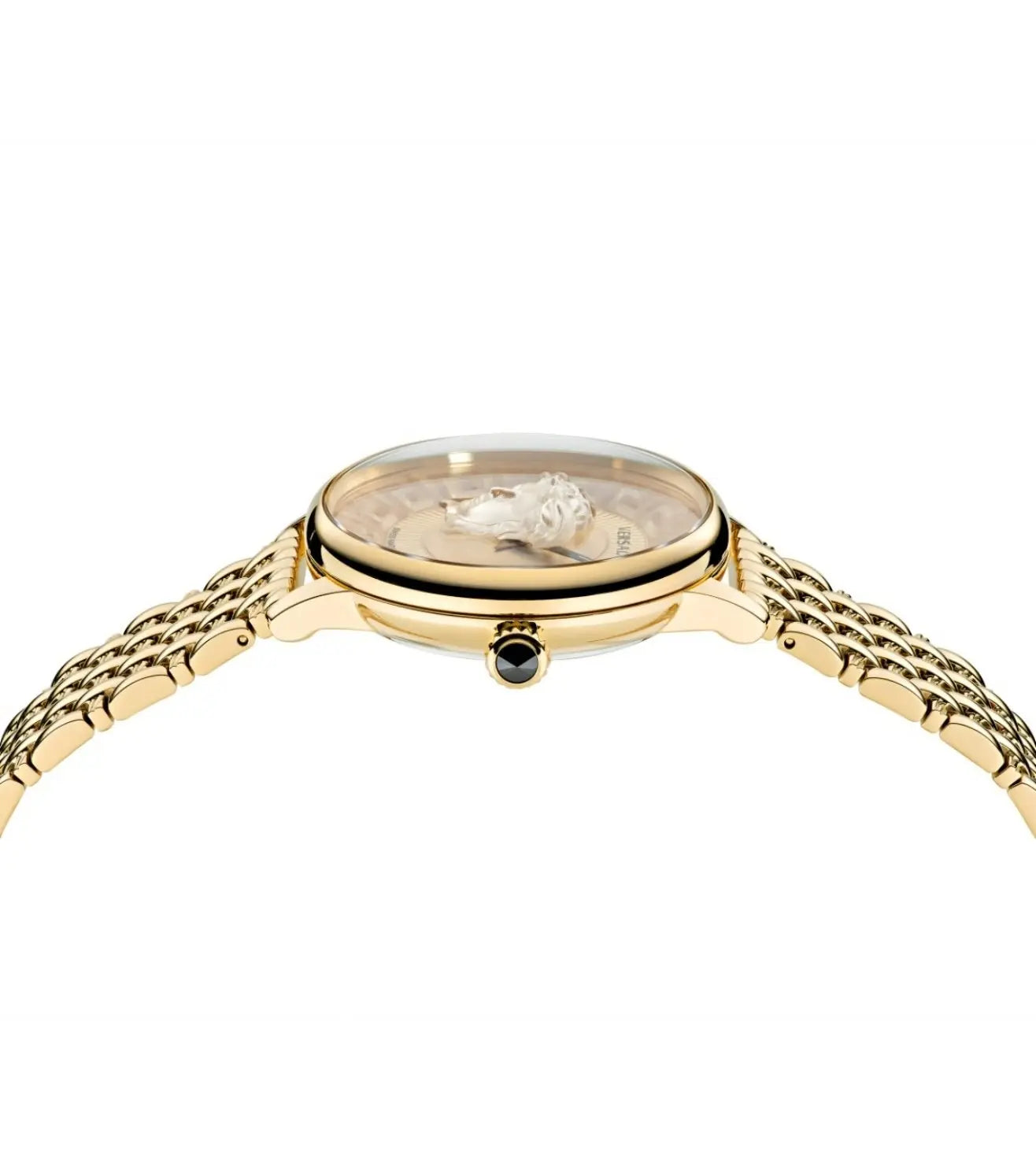 VE6F00623 Versace | Round Gold Dial Analog Watch (Women)