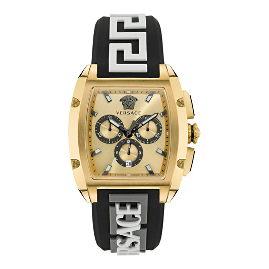 VE6H00223 Versace | Gold Dial Chrono Quartz Watch (Men)