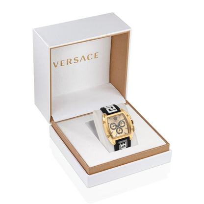 VE6H00223 Versace | Gold Dial Chrono Quartz Watch (Men)