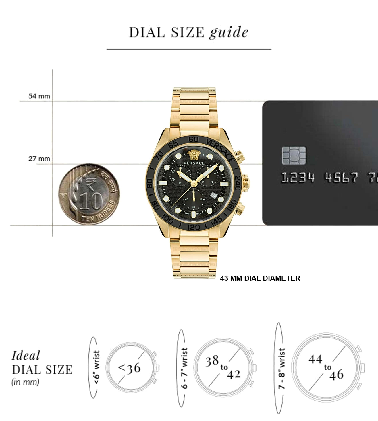 VE6K00523 | VERSACE Chronograph Watch for Men