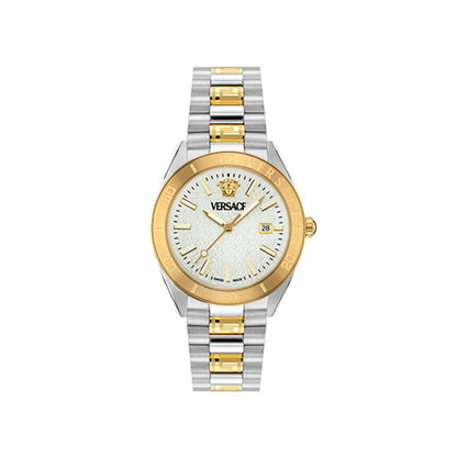 Versace V Dome Quartz White Dial Analog Men's Watch VE8E00424