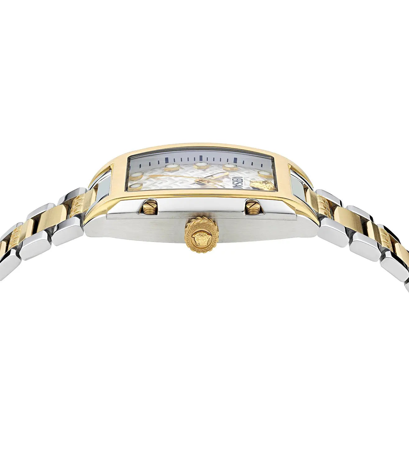 VE8K00424 Versace | Square White Dial Analog Watch (Women)