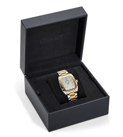 VE8K00424 Versace | Square White Dial Analog Watch (Women)