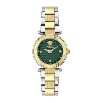 VERSACE Quartz Green Dial Analog Stainless Steel Women's Watch VEBFA0324