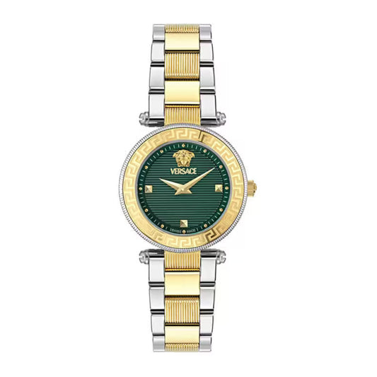 VERSACE Quartz Green Dial Analog Stainless Steel Women's Watch VEBFA0324