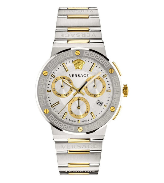 VEZ900321 | VERSACE Greca Logo Chronograph Watch for Men
