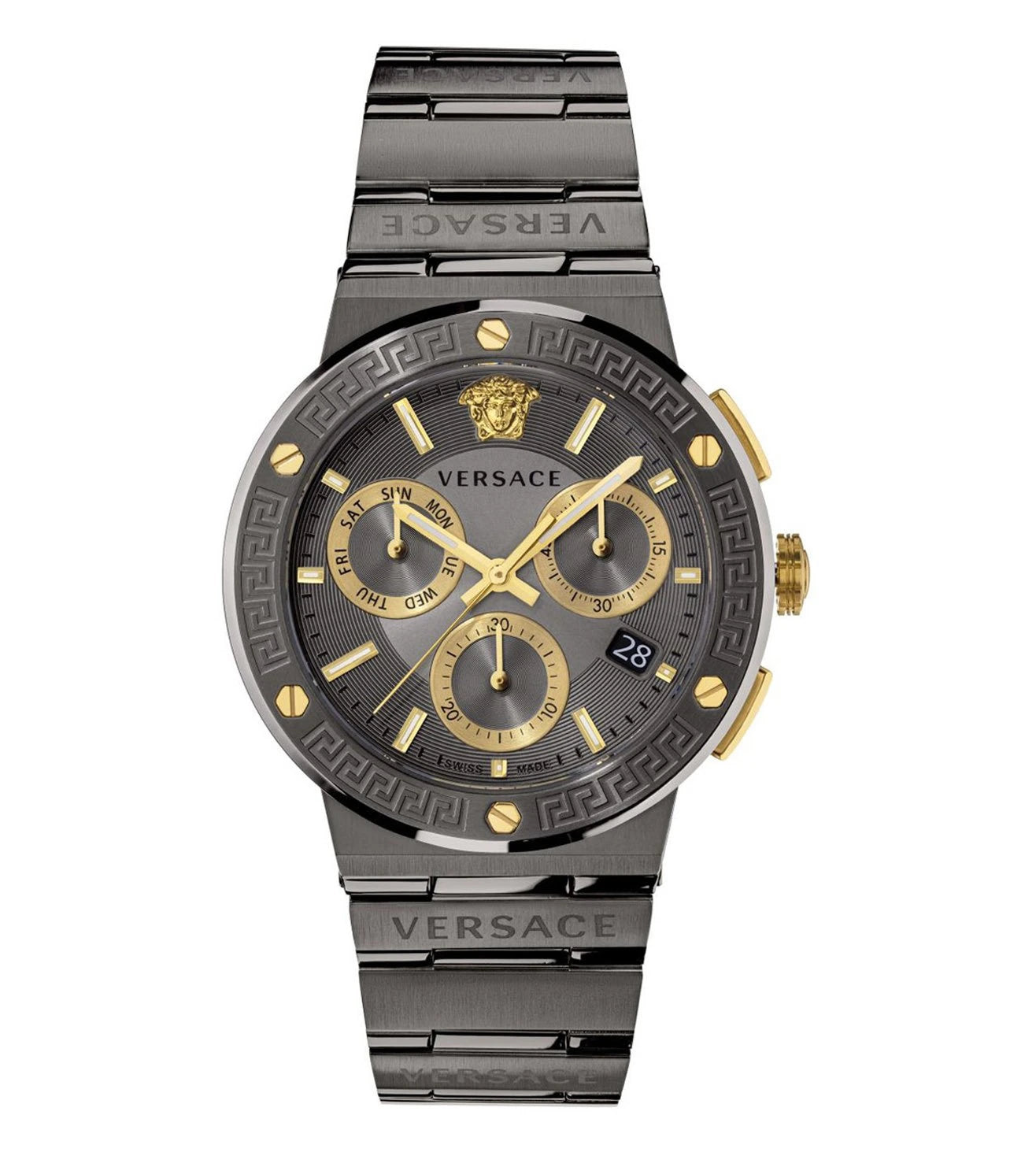 VEZ900521 | VERSACE Greca Logo Chronograph Watch for Men
